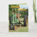 Recherche de tracteur vintage vœux cartes Antique