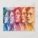 Recherche de femme cartes postales Coloré