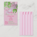 Recherche de feuille rose cartes visite Customer