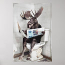 Recherche de drôle salle de bain art Impression d'animal drôle
