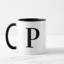 Recherche de lettres p tasses Noir et blanc