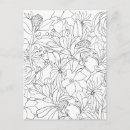 Recherche de dessin au trait cartes postales Floral