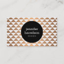 Recherche de or rose géométrique cartes visite Artiste