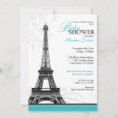 Recherche de tour eiffel baby shower invitations Moderne