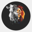 Recherche de agneau de lion autocollants Chrétien