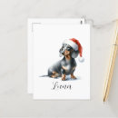 Recherche de chien teckel cartes postales Aquarelle