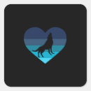 Recherche de lune loup autocollants Sauvage