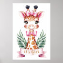 Recherche de girafe mignonne posters Élégant