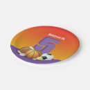 Recherche de basketball assiettes en papier Fille