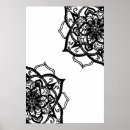 Zoek naar bloemen mandala posters Zwart