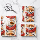 Recherche de renard mignon papier cadeau Bois