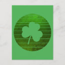 Recherche de vert chanceux cartes postales Feuille de trèfle