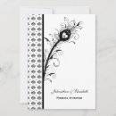 Recherche de damassé noir mariage invitations Noir et blanc