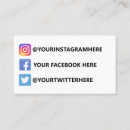 Recherche de twitter cartes visite Instagram