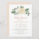 Recherche de green gold baby shower invitations Floral