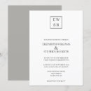 Recherche de blanc et gris invitations Initiale