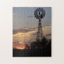 Recherche de moulin à vent puzzles Coucher du soleil