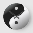 Recherche de yin et yang horloges Blanc