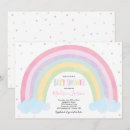 Zoek naar pastel rainbow baby shower invitations Regenbooguitnodiging
