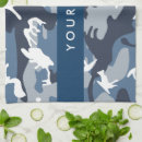Zoek naar blauwe camouflage keuken handdoeken For him