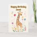 Recherche de giraffe anniversaire cartes Zoo