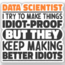 Recherche de data autocollants Analyste