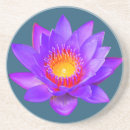 Recherche de fleur lotus dessous de verres Bleu