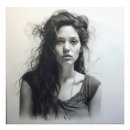 Zoek naar schaduw kunst Portret