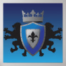 Recherche de lion bleu posters Bouclier