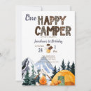 Recherche de campeurs invitations D'anniversaire d'aquarelle