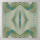 Recherche de bleu turquoise abstraite moderne posters Vert