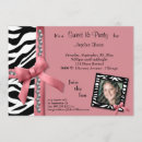 Recherche de douche nuptiale de zèbre invitations Rose