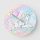 Recherche de fille chambre enfant horloges Licorne