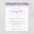 Recherche de purple glitter invitations Budget