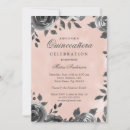 Recherche de quinceanera gris rose invitations Élégant
