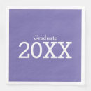 Zoek naar paars en wit servetten Afstuderen