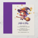 Recherche de balai sorcière invitations Violet