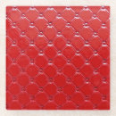 Recherche de cuir dessous de verres Rouge