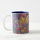 Recherche de couleur abstraite tasses Rouge