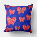 Recherche de papillon rouge coussins Bleu