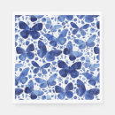 Recherche de bleu indigo serviettes Papillon