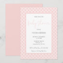 Zoek naar pastel pink babyshower uitnodigingen Gingham