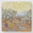 Zoek naar olijfbomen onderzetters Landschap