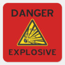 Recherche de explosifs autocollants Avertissement
