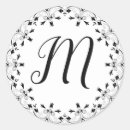 Recherche de lettre fantaisie autocollants Noir