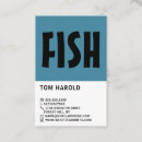Recherche de poissons visite cartes visite Customer