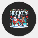 Recherche de hockey père noël autocollants Jouer