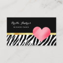 Recherche de copie de zèbre cartes visite À la mode