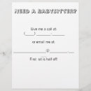 Recherche de de babysitter prospectus Babysitting