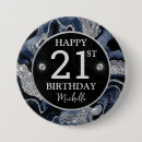 Recherche de bleu argent badges Élégant
